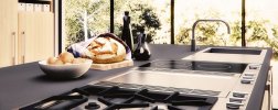 3D-Render Küche mit Gasherd